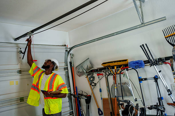 Professional Garage Door Installation technician working in Wrightwood, CA
